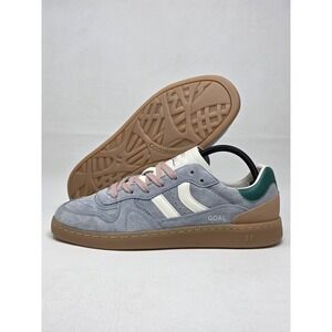 Coolway Goal Light Blue Suede Sneakers Pink Laces Stripes Mens Size 9 Tillys New